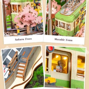 Puzzle 3D en bois Voyage de sakura