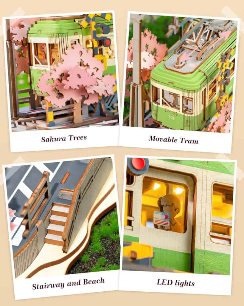 Puzzle 3D en bois Voyage de sakura