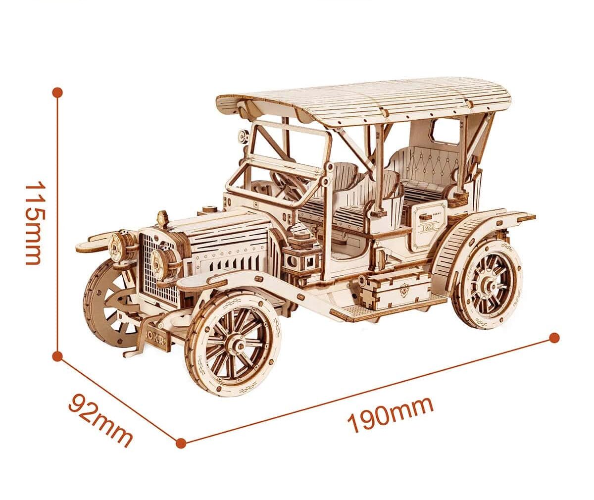 Maquette en bois voiture vintage
