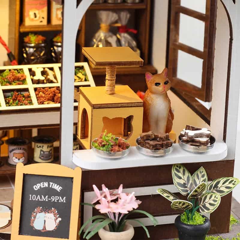 Maquette en bois Animalerie