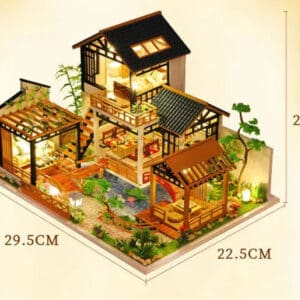 Maquette en bois maison japonaise luxueuse