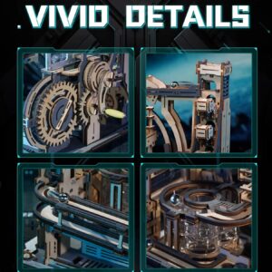 Puzzle 3D en bois circuit à billes