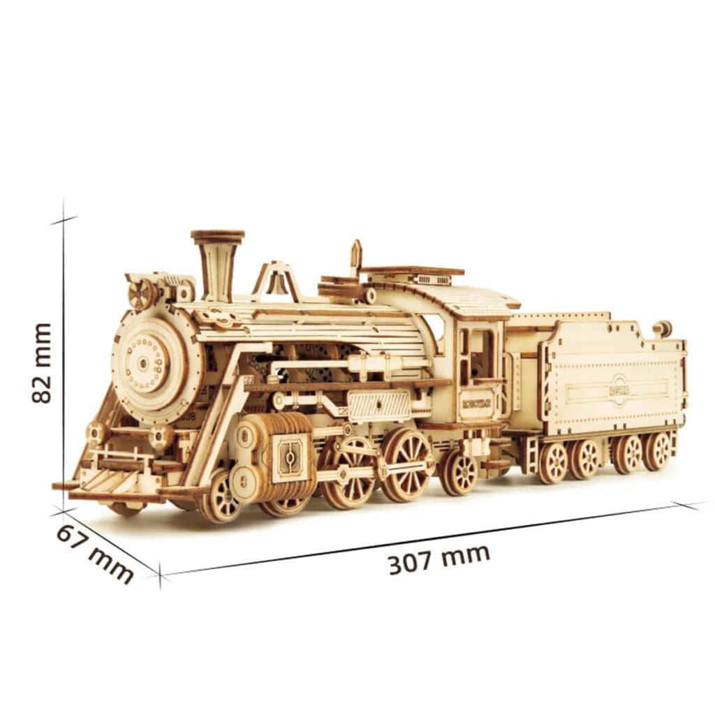 Maquette en bois train express à vapeur de premier choix