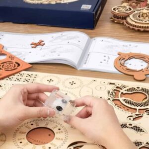 Puzzle 3D horloge murale du zodiaque en bois