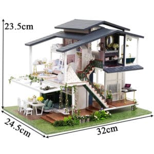 Maquette en bois Villa Élégante