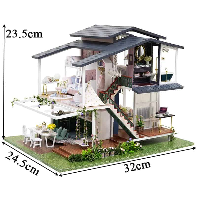 Maquette en bois Villa Élégante